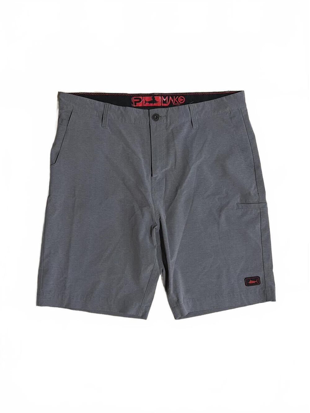 Pelagic Performance Gray Casual Fishing Shorts with Side Pocket Size 36